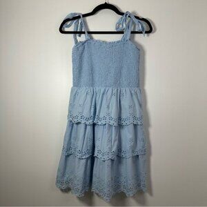 American Eagle Women’s Ruffled Tiered Eyelet Babydoll Dress Size Large